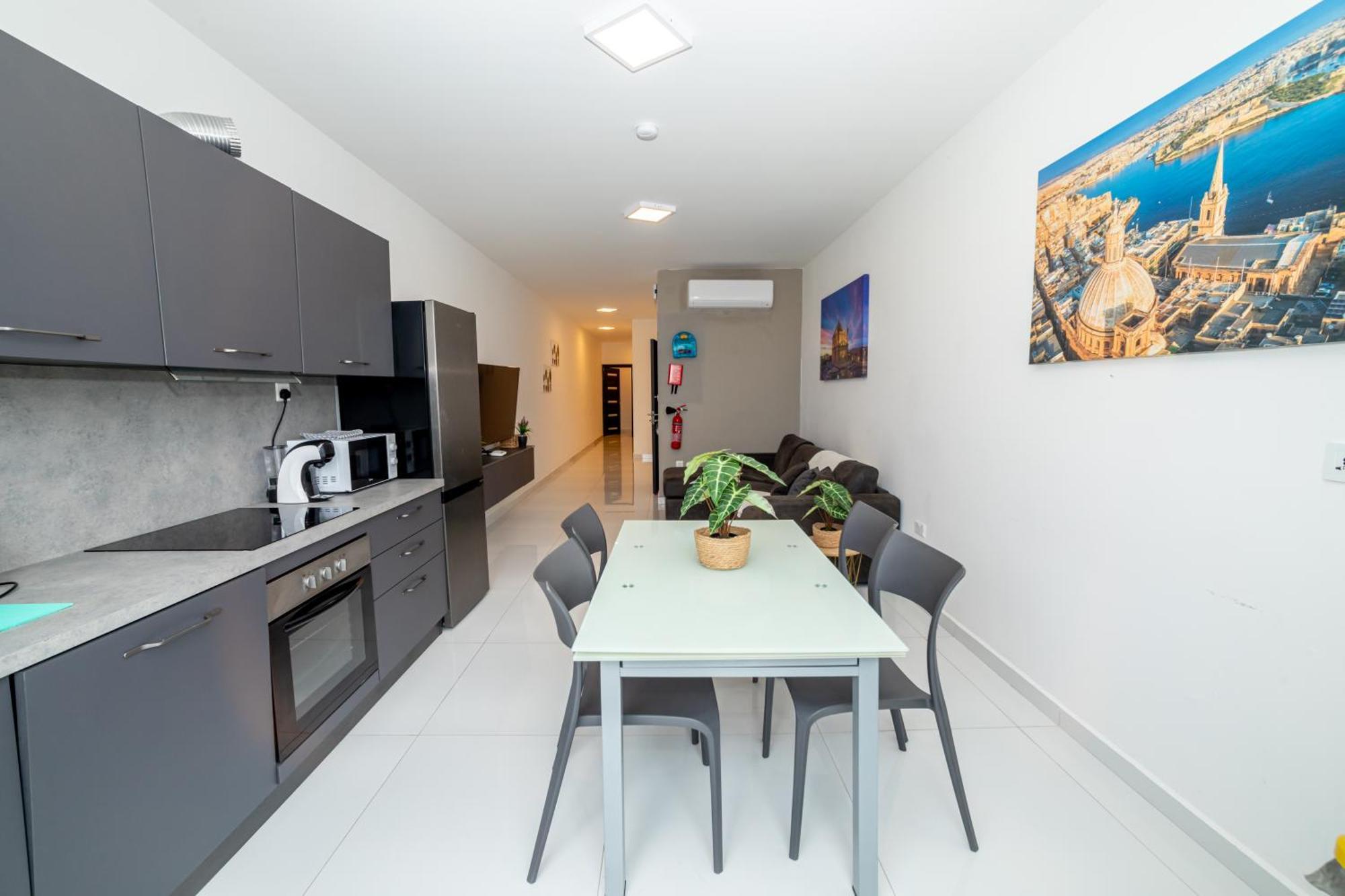New And Modern In Bugibba, Great Location